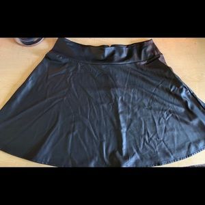 leather mini skirt